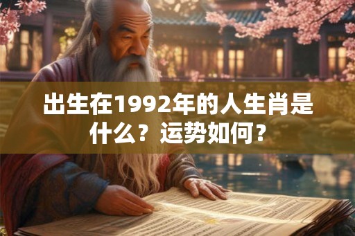出生在1992年的人生肖是什么？运势如何？