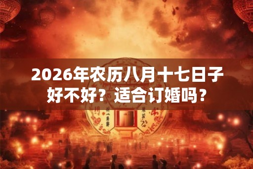 2026年农历八月十七日子好不好？适合订婚吗？