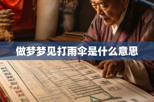 做梦梦见打雨伞是什么意思