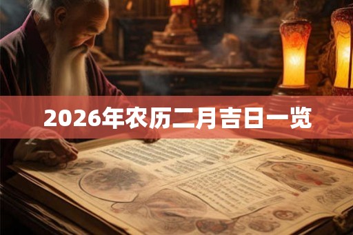 2026年农历二月吉日一览 2026年农历二月吉日一览