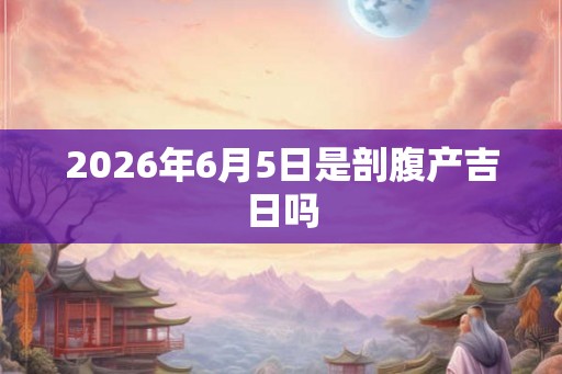 2026年6月5日是剖腹产吉日吗
