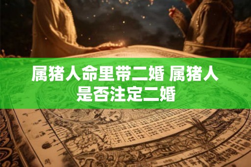 属猪人命里带二婚 属猪人是否注定二婚