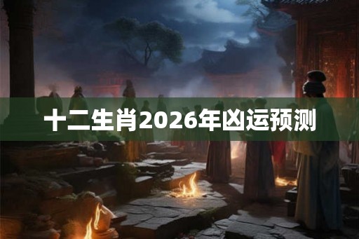 十二生肖2026年凶运预测