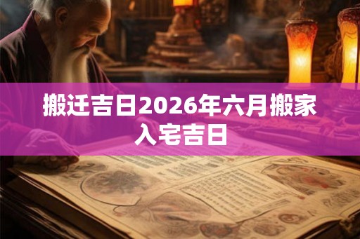 搬迁吉日2026年六月搬家入宅吉日 搬迁吉日2026年六月搬家入宅吉日