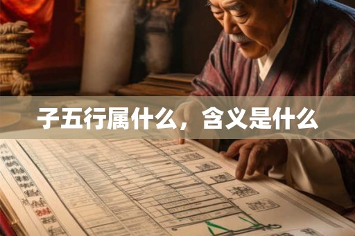 子五行属什么，含义是什么