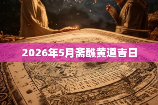 2026年5月斋醮黄道吉日