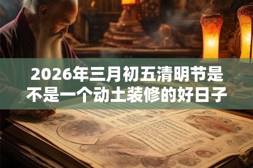 2026年三月初五清明节是不是一个动土装修的好日子？