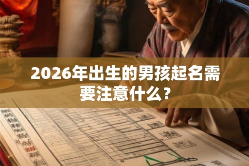 2026年出生的男孩起名需要注意什么? 2026年出生的男孩起名需要注意什么?