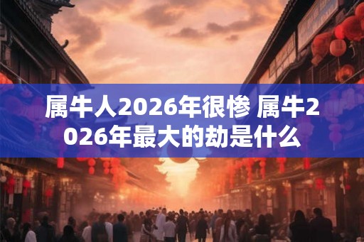 属牛人2026年很惨 属牛2026年最大的劫是什么