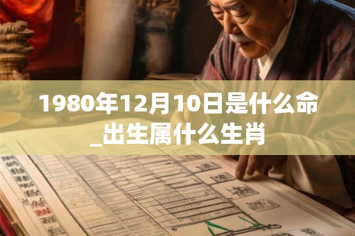 1980年12月10日是什么命_出生属什么生肖