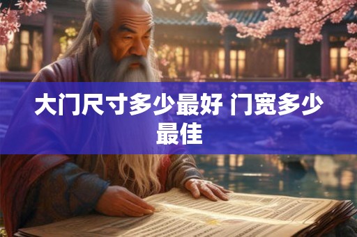 大门尺寸多少最好 门宽多少最佳 大门尺寸多少最好 门宽多少最佳