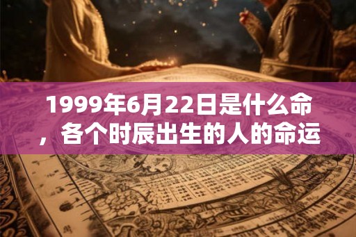 1999年6月22日是什么命，各个时辰出生的人的命运
