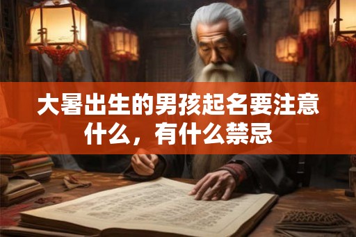大暑出生的男孩起名要注意什么，有什么禁忌