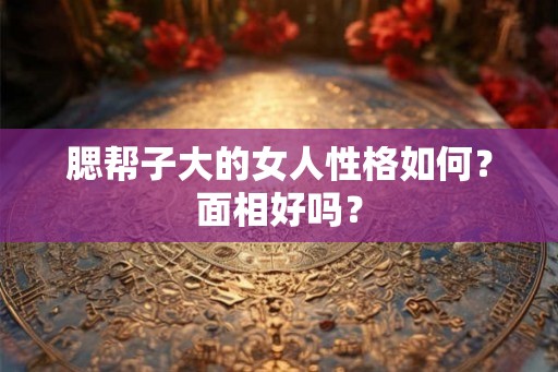 腮帮子大的女人性格如何？面相好吗？
