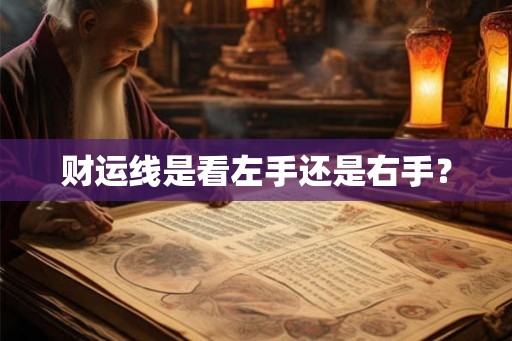 财运线是看左手还是右手？