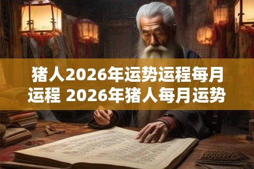 猪人2026年运势运程每月运程 2026年猪人每月运势如何 猪人2026年运势运程每月运程 2026年猪人每月运势如何