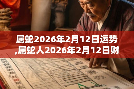 属蛇2026年2月12日运势,属蛇人2026年2月12日财运,生肖蛇2026年2月12日运势