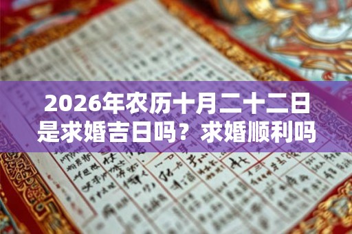 2026年农历十月二十二日是求婚吉日吗？求婚顺利吗？