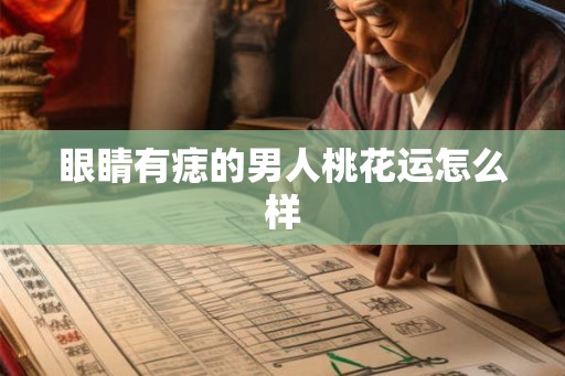 眼睛有痣的男人桃花运怎么样