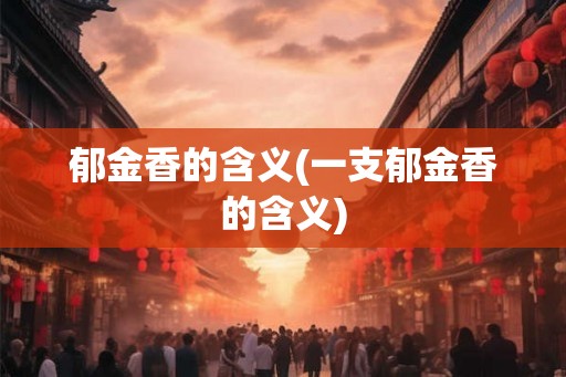 郁金香的含义(一支郁金香的含义)