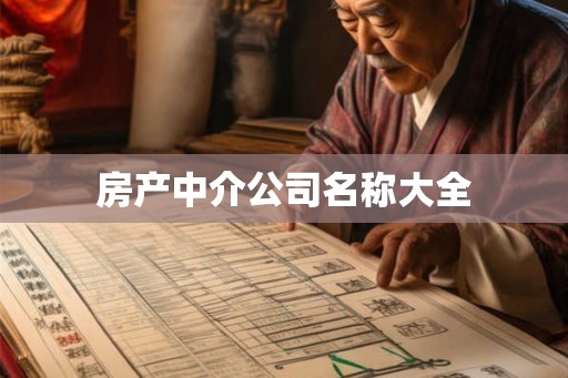 房产中介公司名称大全