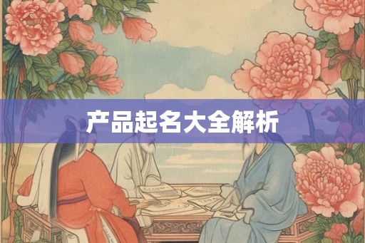 产品起名大全解析