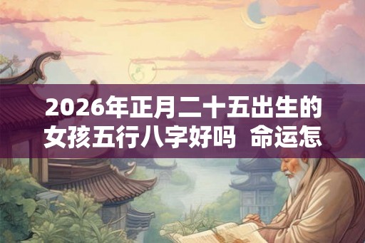 2026年正月二十五出生的女孩五行八字好吗  命运怎么样