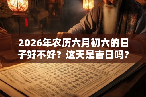 2026年农历六月初六的日子好不好?这天是吉日吗? 2026年农历六月初六的日子好不好?这天是吉日吗?