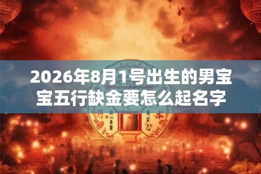 2026年8月1号出生的男宝宝五行缺金要怎么起名字