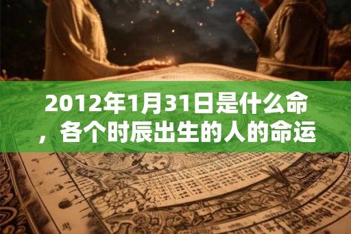 2012年1月31日是什么命，各个时辰出生的人的命运