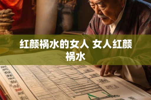红颜祸水的女人 女人红颜祸水
