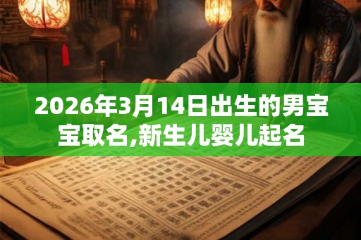 2026年3月14日出生的男宝宝取名,新生儿婴儿起名
