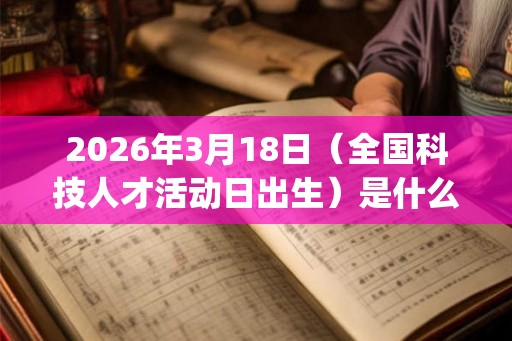 2026年3月18日（全国科技人才活动日出生）是什么命_命运如何