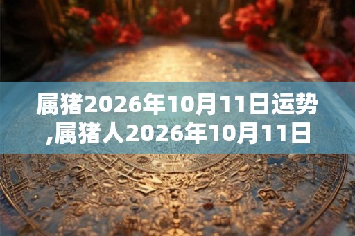 属猪2026年10月11日运势,属猪人2026年10月11日财运,生肖猪2026年10月11日运势 属猪2026年10月11日运势,属猪人2026年10月11日财运,生肖猪2026年10月11日运势