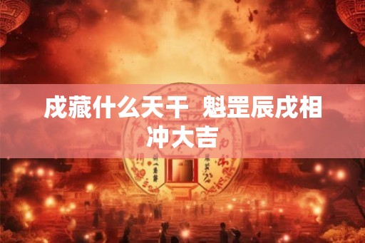 戍藏什么天干  魁罡辰戌相冲大吉