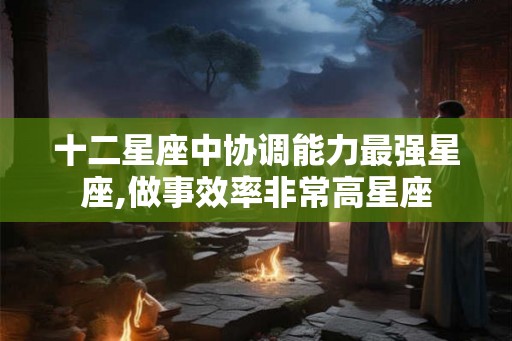 十二星座中协调能力最强星座,做事效率非常高星座