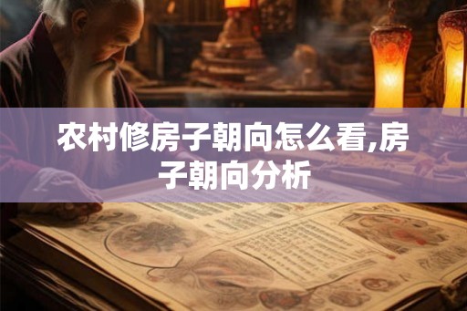 农村修房子朝向怎么看,房子朝向分析 农村修房子朝向怎么看,房子朝向分析
