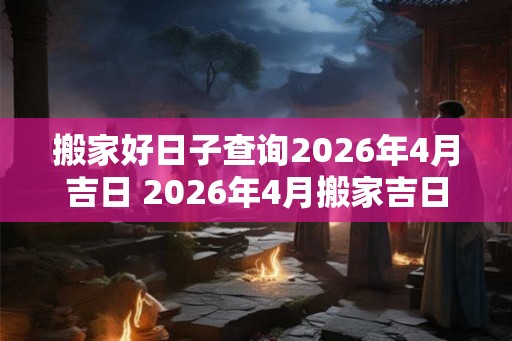搬家好日子查询2026年4月吉日 2026年4月搬家吉日是哪天