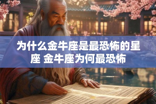 为什么金牛座是最恐怖的星座 金牛座为何最恐怖