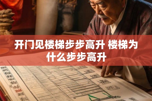 开门见楼梯步步高升 楼梯为什么步步高升