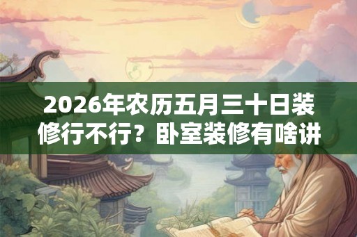 2026年农历五月三十日装修行不行？卧室装修有啥讲究？