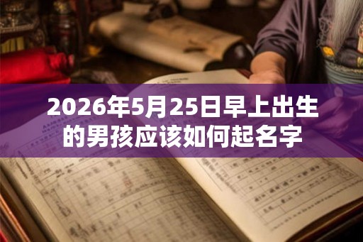 2026年5月25日早上出生的男孩应该如何起名字