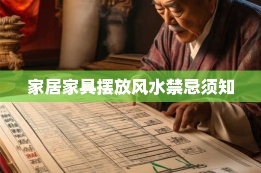家居家具摆放风水禁忌须知