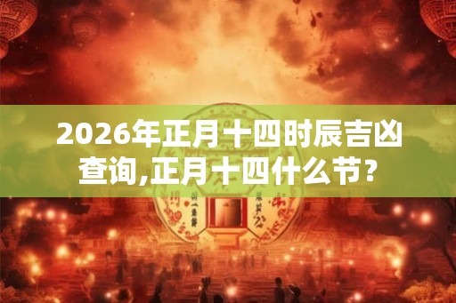 2026年正月十四时辰吉凶查询,正月十四什么节? 2026年正月十四时辰吉凶查询,正月十四什么节?