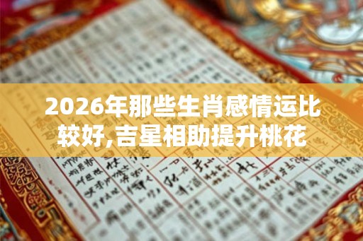 2026年那些生肖感情运比较好,吉星相助提升桃花