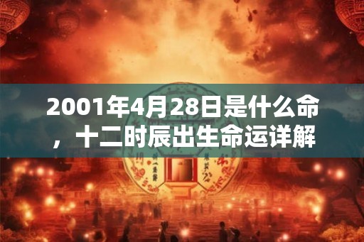 2001年4月28日是什么命，十二时辰出生命运详解