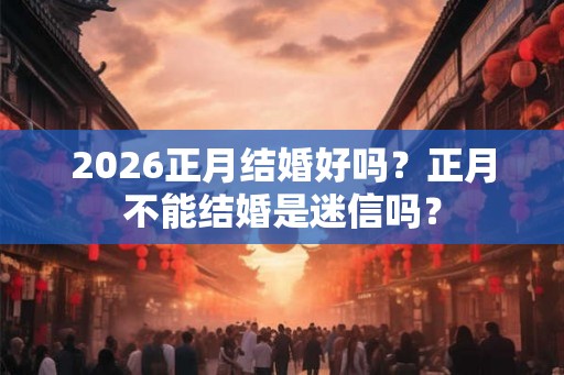 2026正月结婚好吗？正月不能结婚是迷信吗？