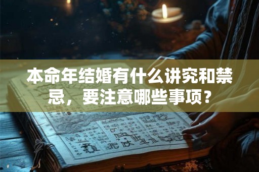 本命年结婚有什么讲究和禁忌,要注意哪些事项? 本命年结婚有什么讲究和禁忌,要注意哪些事项?