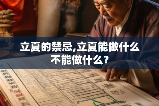 立夏的禁忌,立夏能做什么不能做什么？
