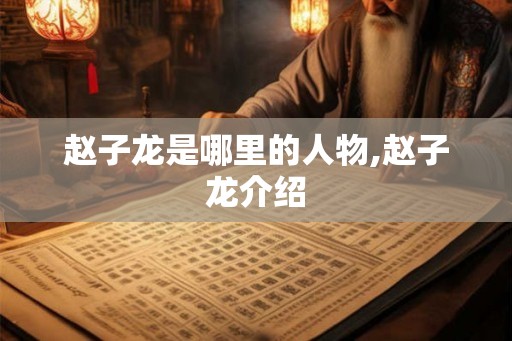 赵子龙是哪里的人物,赵子龙介绍